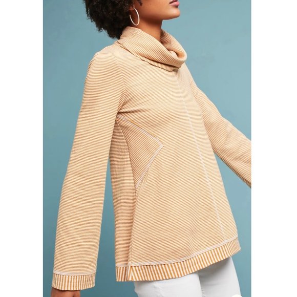 MAEVE Tai Cowl Neck Stripe Sweater - Picture 2 of 7